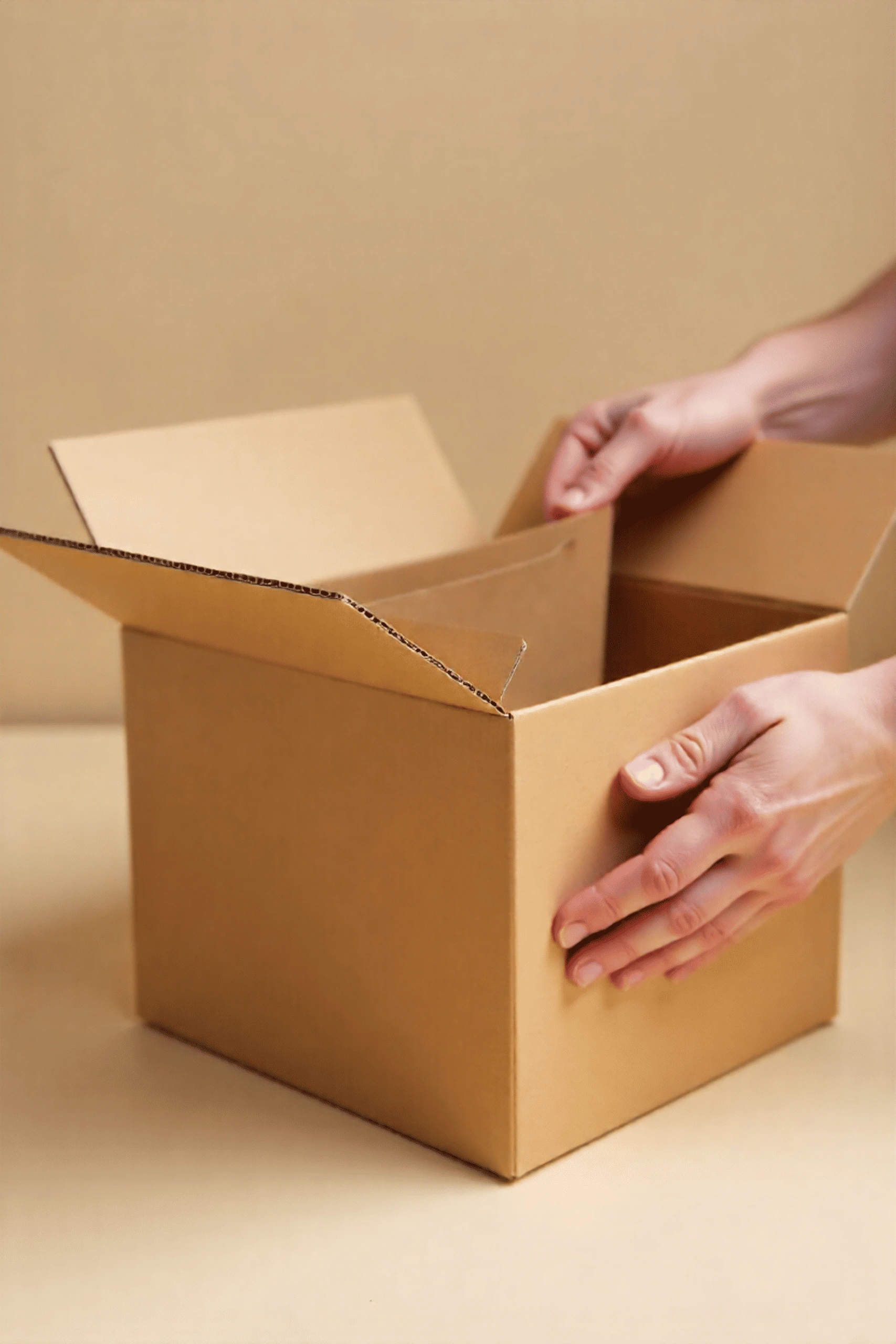 Hands assembling custom corrugated cardboard boxes by G Century Print